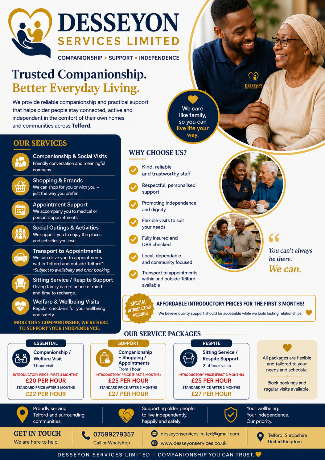Desseyon Services Limited support in the community